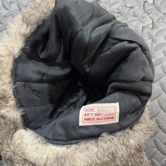 Unisex Russian Bomber Trapper Hat Winter Warm Ear Flaps Faux Fur Trim Size XL - Picture 4 of 4